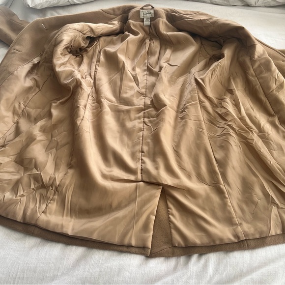 L. L. Bean Early 2000s Vintage Classic Wool Pea Coat Camel Women's 14 - Picture 3 of 11